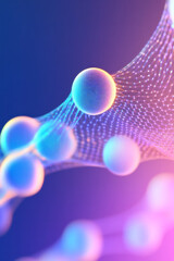 Poster - a close up of a molecule with many spheres
