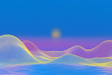 Aufkleber - a computer screen with a wave pattern