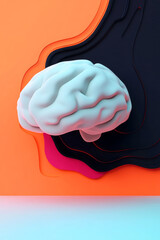 Fototapete - a computer screen with a brain on it