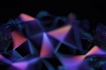 Fototapete - a bunch of purple and blue stars