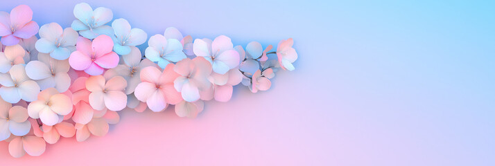 A gentle, pastel-toned sky framing a calm vista of endless white blooms, their soft, glowing edges