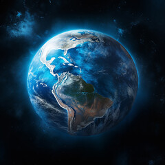 Wall Mural - The Blue Planet Earth in Space