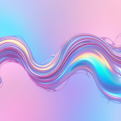 Wall Mural - close up, an iridescent fluid abstract image with vibrant colors in a smooth, flowing style on a sof