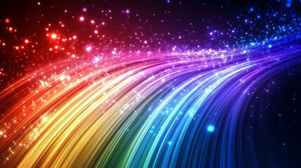 Canvas Print - colorful light trails with a dreamy, ethereal glow. abstract and vibrant.