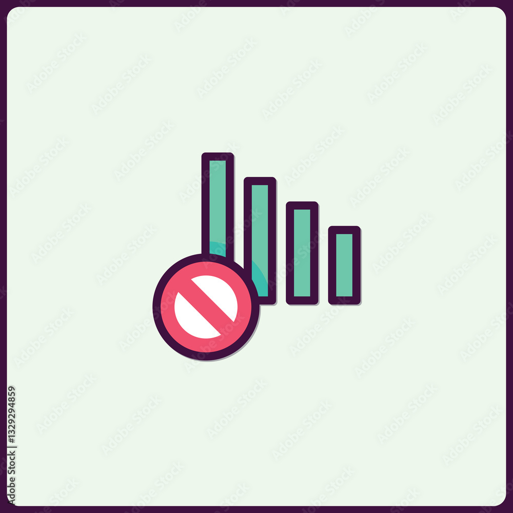 Declining signals and access denial visualized in a modern interface ...