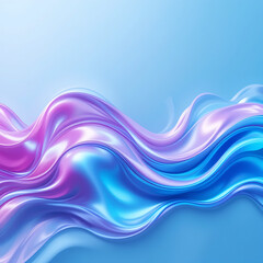 Wall Mural - close up, light blue abstract background. abstract background featuring 3d shiny plastic waves in vi