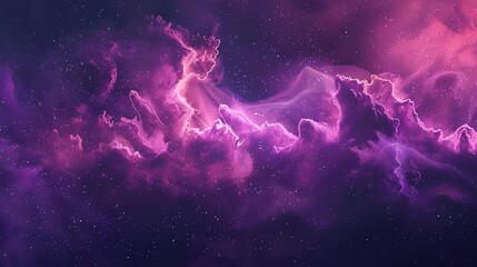 Wall Mural - A cosmic background with purple, pink, and white nebulae.
