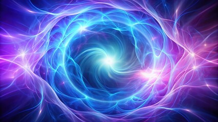 Wall Mural - glowing plasma background with swirling purple colors, emitting a soft blue light