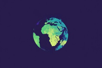 earth globe depicting africa europe with textured green blue colors