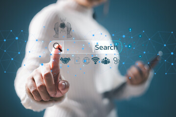 search for seo, business of design and technology, optimize social media icon for better visibility 