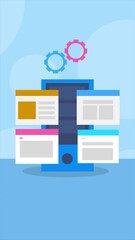 Wall Mural - Shared web hosting service, Multiple websites hosted in a single server, Websites sharing same server, Same website ip.