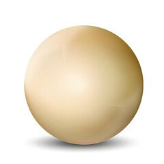 Wall Mural - glass beige ball or precious pearl. glossy realistic ball, 3d abstract vector illustration highlight