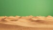 © THINNAKORN - Windswept dunes creating smooth, flowing textures, isolated desert scene, green screen