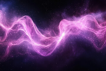 Poster - A cosmic wave of purple energy flows through a starlit void, creating a mesmerizing celestial spectacle.
