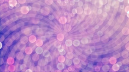 Wall Mural - Abstract purple background with Spiral and Circles Bokeh, looped animation, seamless footage.