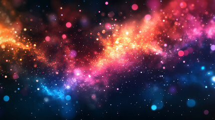 Wall Mural - cosmic explosion of colorful lights in the darkness of space, light show, universe, sparks. cosmic s