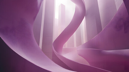 Wall Mural - a striking purple abstract design featuring dynamic polygon textures swirling in motion creating a u