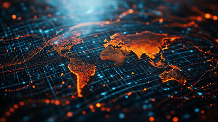 Business with technology, high technology for future. Generative AI Illustration.