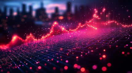 Business with technology, high technology for future. Generative AI Illustration.