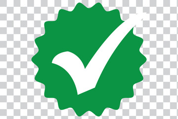 Wall Mural - green check mark png file type for apps, website, web, ui, logo, designs