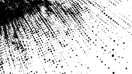 Wall Mural - black halftone vector dots textured pattern on white background, ideal for vintage design. black spo