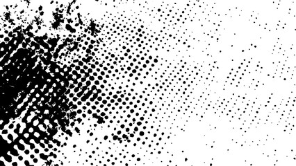 Wall Mural - black halftone vector dots textured pattern on white background, ideal for vintage design. black spo