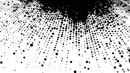Wall Mural - black halftone vector dots textured pattern on white background, ideal for vintage design. black spo