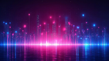 Business with technology, high technology for future. Generative AI Illustration.