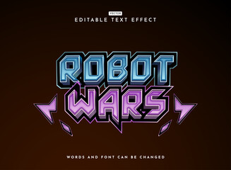Wall Mural - modern 3d futuristic robot wars game logo style text effect