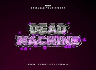 Wall Mural - modern 3d rough error dead machine game logo text effect glitch