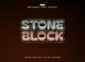 Wall Mural - modern 3d fancy stone block game logo text effect