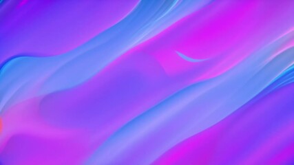 Wall Mural - abstract purple blue background with flowing 3d iridescent holographic wave, liquid plasma, fluid in