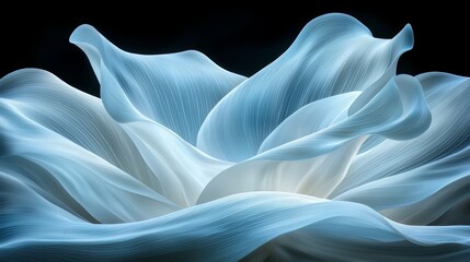 Aufkleber - Blue and white flower with a lot of detail. The flower is very large and has a lot of detail