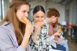 © Serhii - Pupils having lunch in classroom
