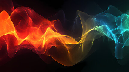 Wall Mural - vibrant colored light beams create a mesmerizing, dynamic abstract background. tinted glows. illustr