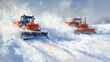 © Ainmanation - Heavy Equipment Working in Snowy Conditions on a Hill