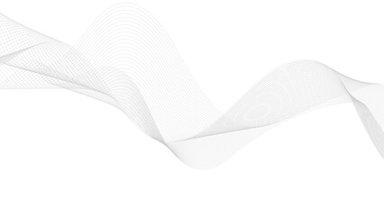 Wall Mural - abstract white blend digital technology flowing wave lines background. modern glowing moving lines d