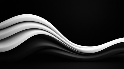 Wall Mural - a black and white abstract background with wavy lines, creating a unique and eye-catching wallpaper
