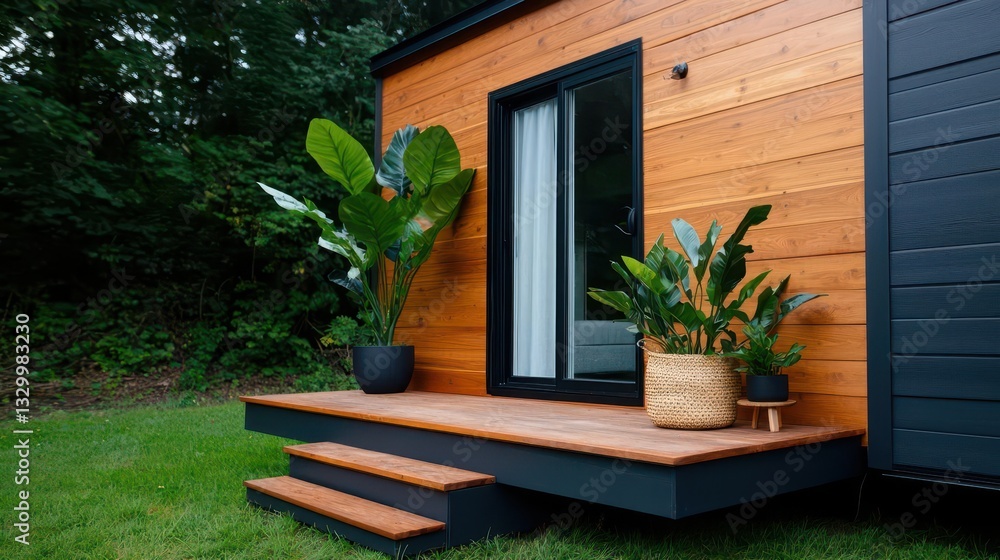 Sustainable tiny home with minimal interior design and efficient space ...