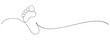 © sense - Baby foot print line art style vector illustration