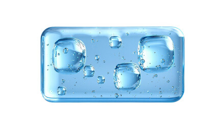 Wall Mural - closeup of sparkling ice cubes with refreshing water droplets, a cool summer delight