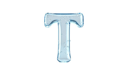 Wall Mural - mesmerizing liquid typography, the letter 't' crafted from a dynamic water splash