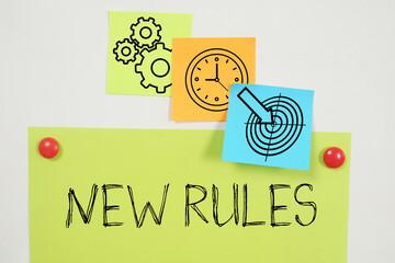 new rules is shown as business concept