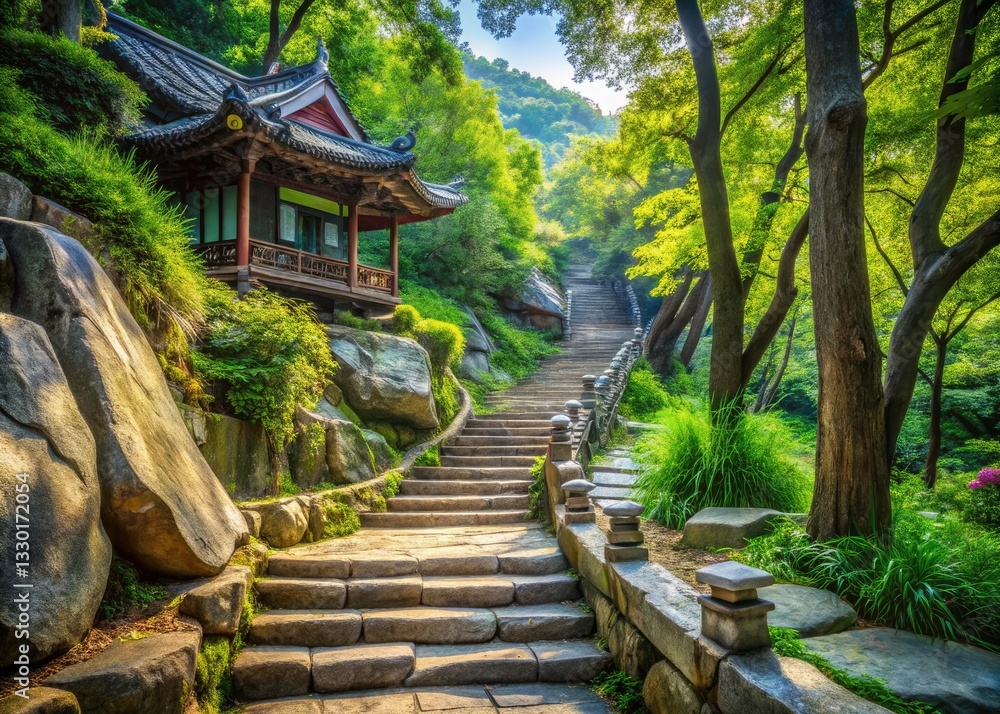 Templ Path Busan Beomeosa Temple Path: Scenic Downhill Footpath Trail in South ...