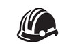 © Sohagi - black and white color construction worker helmet icon vector silhouette illustration
