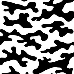 Wall Mural - Abstract Camouflage Pattern: A striking, artistic camouflage pattern in black and is artfully designed, presenting a bold and modern visual element. 
