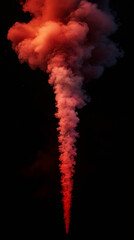 Aufkleber - Vibrant smoke tendrils billowing dynamically against deep black background, resembling volcanic eruption with intense colorful swirling patterns