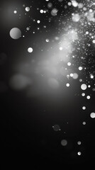 Aufkleber - Abstract silver particles floating on a dark background, creating a beautiful bokeh effect, perfect for festive and celebratory designs