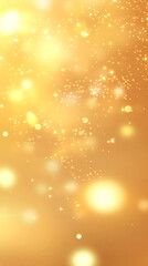 Poster - Shimmering golden bokeh lights and sparkling particles illuminating luxurious festive background with elegant glowing texture