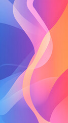 Fototapete - Smooth contours interweaving, creating vibrant gradient design with fluid movement and harmonizing color transitions